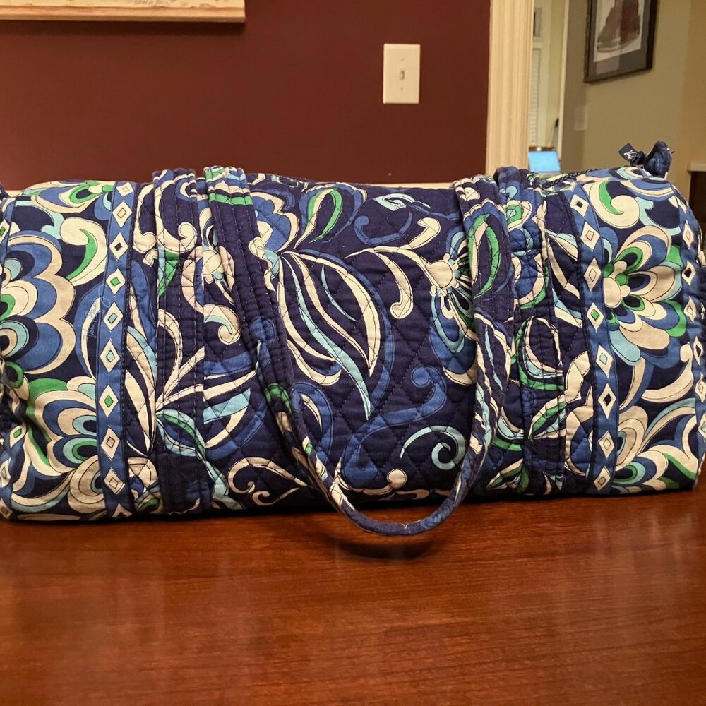 Vera Bradley Small Travel Duffle Bag in Mediterranean Blue - Picture 4 of 9